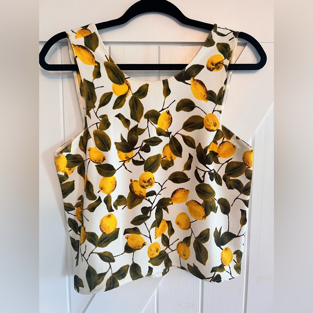 Zara Lemon Print Top